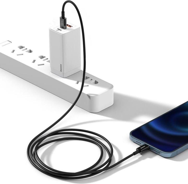 Produktbild Baseus Superior Series Cable USB-C to iP, 20W, PD, 1m (black) (1 m, USB 3.0)