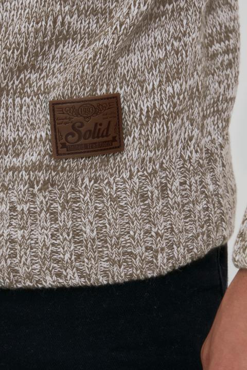 Actual product image Solid Philostrate Men's Jumper Chunky Knit Pullover Troyer Made Of 100% Cotton With Zipper (XXL)