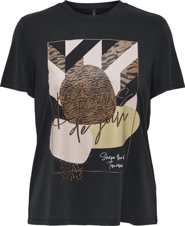 Actual product image Only Regular fit round neck curve top T-shirt (L)