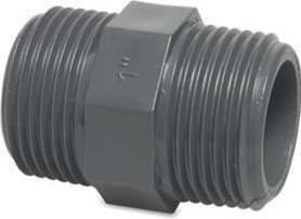 Actual product image Magni PVC-U double nipple 1 AG 10bar grey (Double nipple)