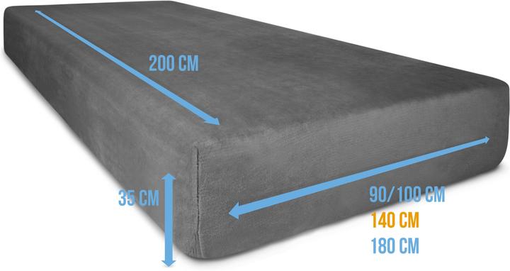 Produktbild Aspero 2 Flanell-Spannbettlaken PERPIGNAN (90 x 200 cm)