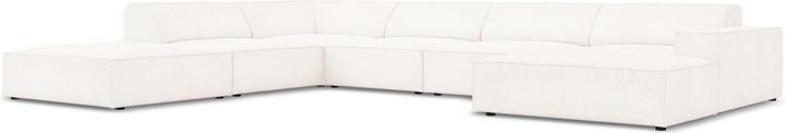 Actual product image Micadoni Bouclé Panoramic Left Corner Sofa, "Jodie", 7 Seats, 364x262x70Made in Europe (Sofa landscape)