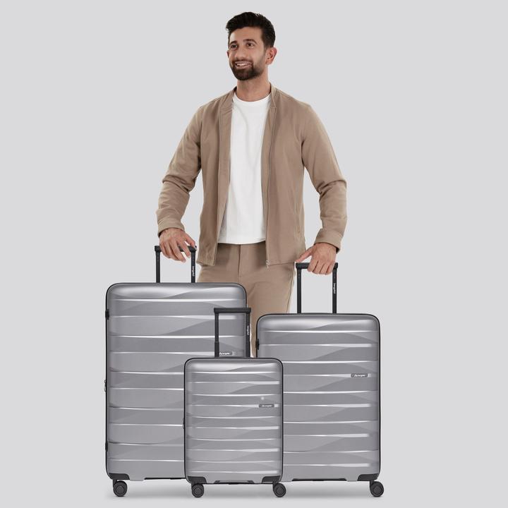 Produktbild Bergpfeil Travel 4-Rollen Kofferset 3-tlg. mit Dehnfalte (228 l, XL (ab 115l))