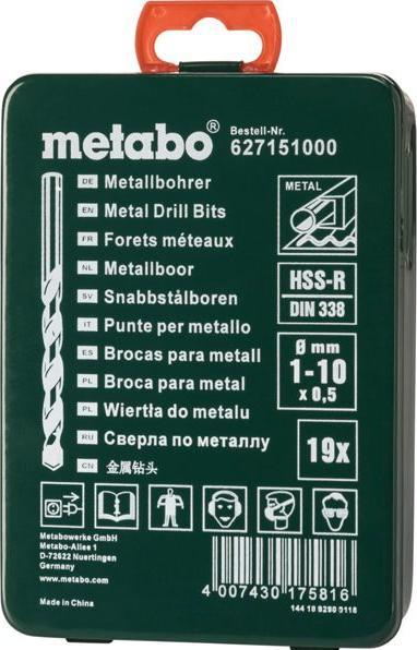 Produktbild Metabo HSS-R Bohrer-Aufbewahrungskoffer "SP" (6 mm, 1 mm, 6.5 mm, 5.5 mm, 10 mm, 1.5 mm, 7 mm, 3 mm, 5 mm, 8.5 mm, 8 mm, 2.5 mm, 9 mm, 3.5 mm, 4.5 mm, 2 mm, 7.5 mm, 9.5 mm, 4 mm)