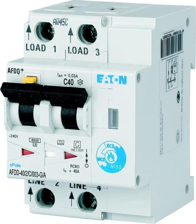 Actual product image Eaton Fire protection switch, 2p, C, 40 A, 30 mA, MB-300159