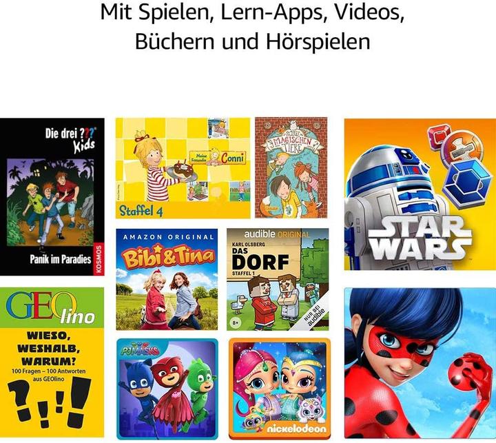Actual product image Amazon Fire 7 Kids Edition - 17.8 cm (7 inch) - 1024 x 600 pixel - 16 GB - 1 GB - 1.3 G (7", 16 GB, Violet)