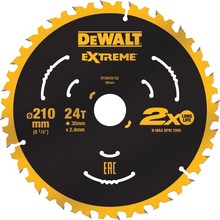 DeWalt DT20432QZ Circular saw blade 210 x 30 x 2.4 mm Number of teeth: 24 1 pc.