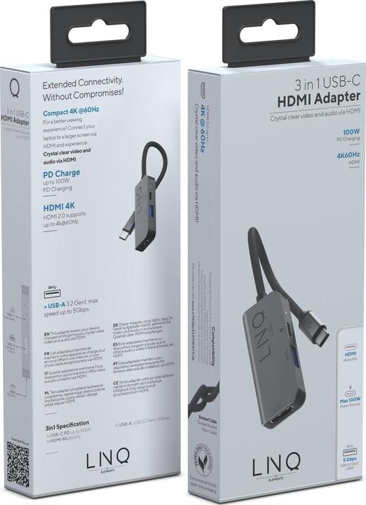 Produktbild LINQ Connects 3in1 USB-C Multiport Hub (USB-C, 1 Ports)