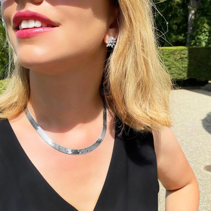 Immagine prodotto Candy Collana a spina di pesce XL, Argento 925 (Argento 925, 42 cm)