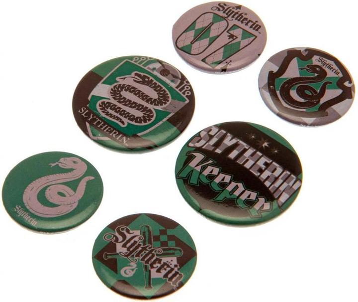 Actual product image Slytherin badge set 6-pack