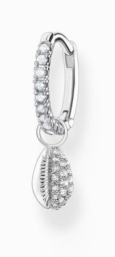 Immagine prodotto Thomas Sabo Creola singola con pietre bianche e conchiglia in argento (Argento 925)