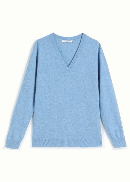 Immagine prodotto Bellemere Pullover Solid V-Neck Merino-Cashmere Sweater (L)