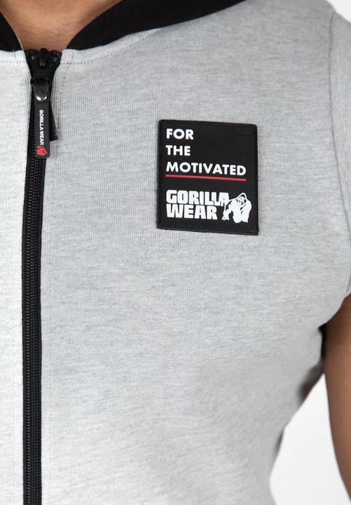 Actual product image Gorilla Wear Milwaukee Zip Hooded Tank Top - Grey (L)