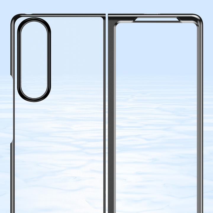 Produktbild Hurtel Plating-Case-Hülle für Samsung Galaxy Z Fold 4 mit metallischem Rahmen in Blau (Samsung Galaxy Z Fold4)
