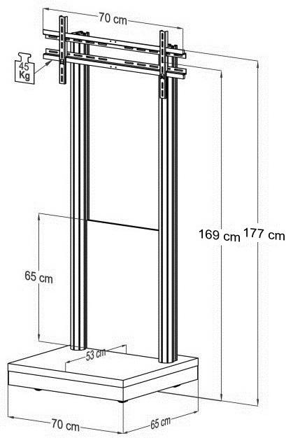 Actual product image VCM Morgenthaler Monte Visolo 1 - 50 kg - 177.8 cm (70 inches) - 81.3 cm (32 inches) - 1 (70", 50 kg)