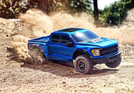 Image du produit Traxxas Ford Raptor-R 4x4 Vxl Bleu 1/10 Pro-Scale Rtr Brushless, Sans Batterie/Chargeur (RTR Prêt à fonctionner)