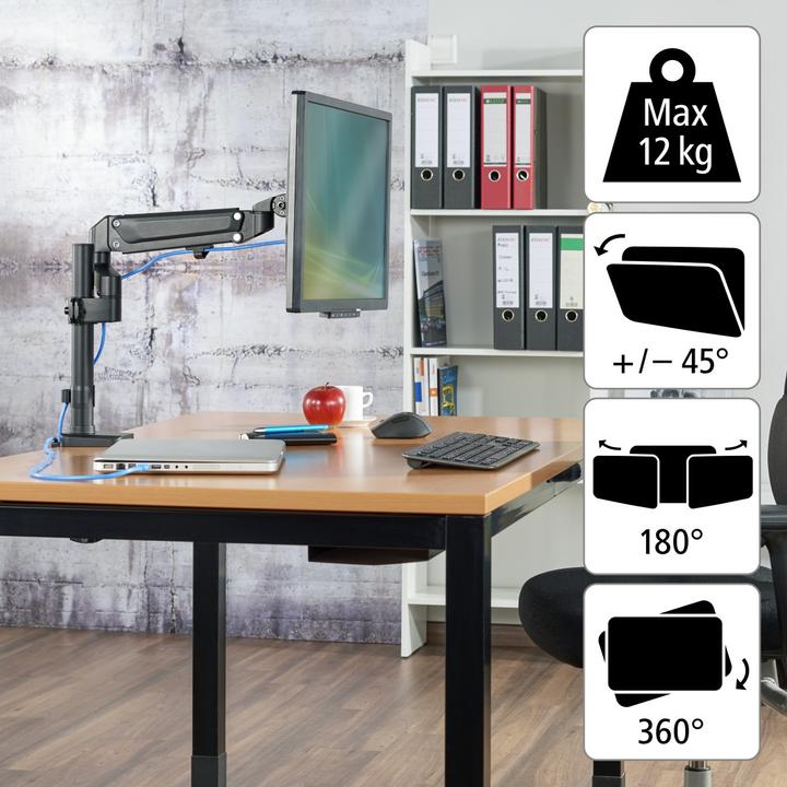 Produktbild Hama Monitorarm (Tisch, 35.04")