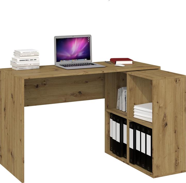 Produktbild Topeshop PLUS 2X2 ARTISAN Computertisch Eichenfarben (50 x 120 x 76 cm)