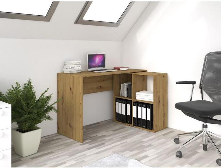 Produktbild Topeshop PLUS 2X2 ARTISAN Computertisch Eichenfarben (50 x 120 x 76 cm)