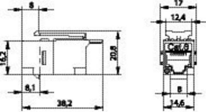 Produktbild Telegärtner RJ45 CAT EinbauKupplung Keystone (Keystone Modul)