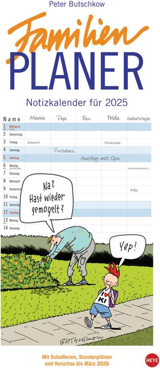 Actual product image Heye Family planner (21 x 45 cm, Hardcover, German)