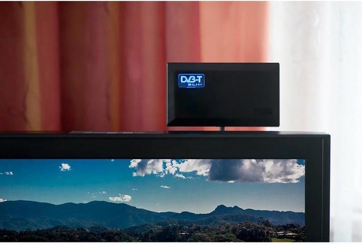 Actual product image Maclean Active indoor antenna DVB-T DVB-T2 amplifier Antenna with Suction (Indoor antenna, 44 dB, DVB-T / -T2)