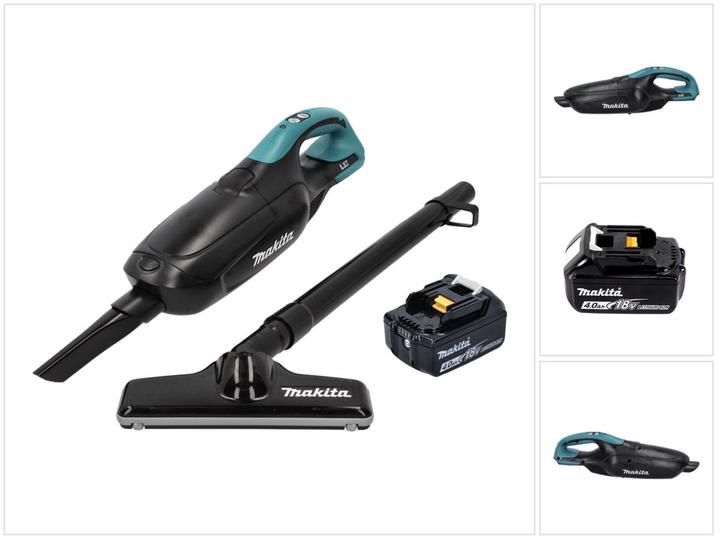Makita DCL 182 M1 B Akku Staubsauger 18 V Schwarz + 1x Akku 4,0 Ah - ohne Ladegerät