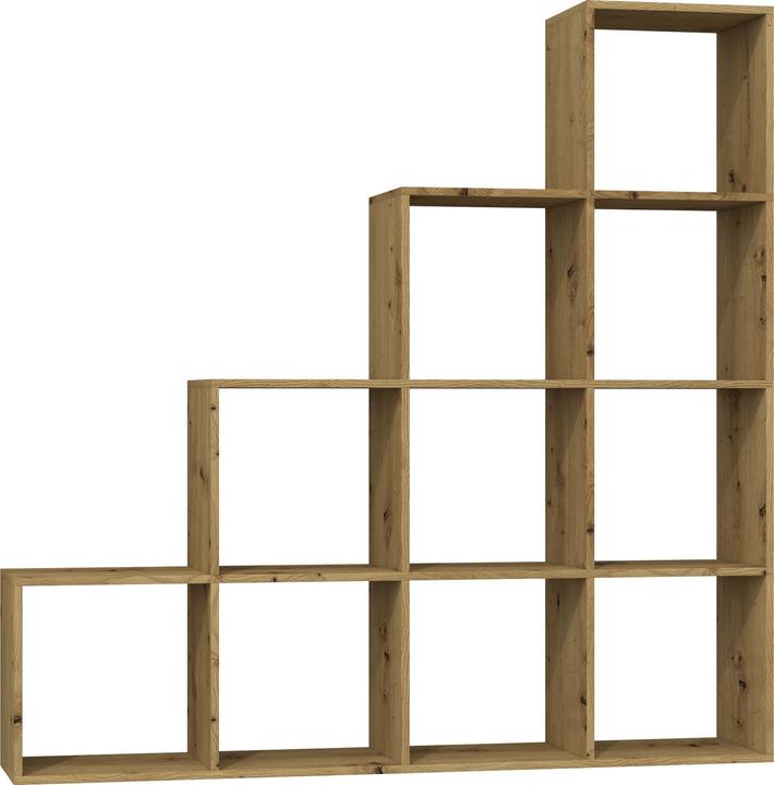 Topeshop STEP ARTISAN 4X4 bookshelf for living room (153 x 38 x 153 cm)