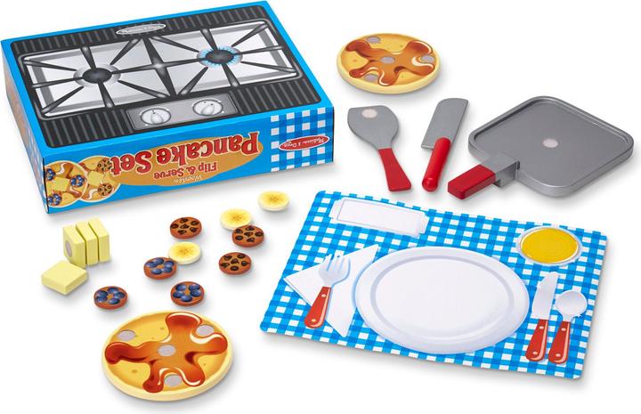 Actual product image Melissa & Doug Wooden pancake set in a box