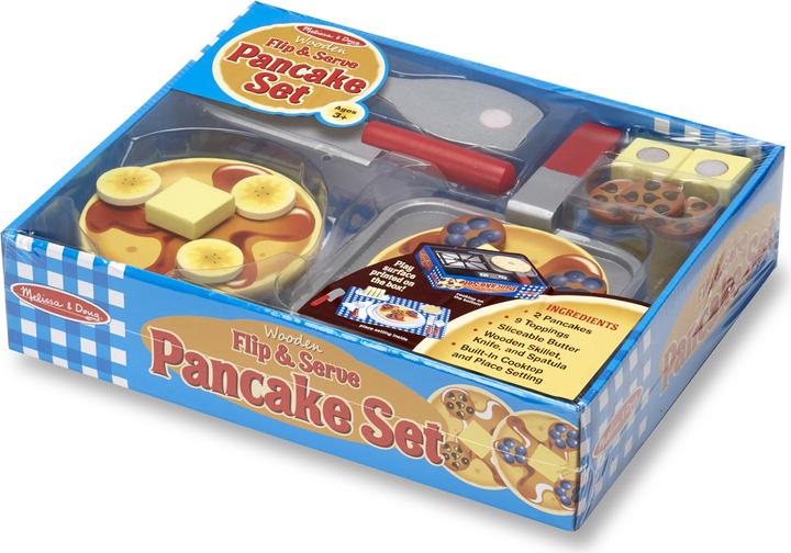 Actual product image Melissa & Doug Wooden pancake set in a box