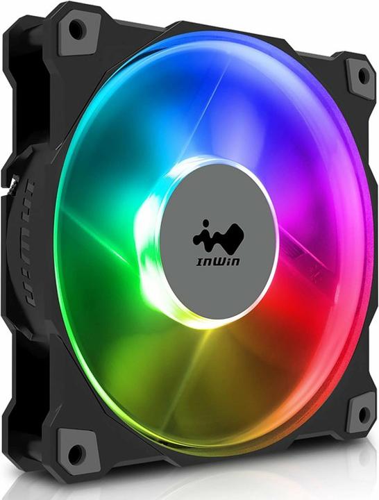 Actual product image In Win VENT 120X120 JUPITER AJ120 ARGB PACK 3UDS INCLUDES CONTROLLER ARGB /2.4 W AJ12003 (120 mm, 1 x)