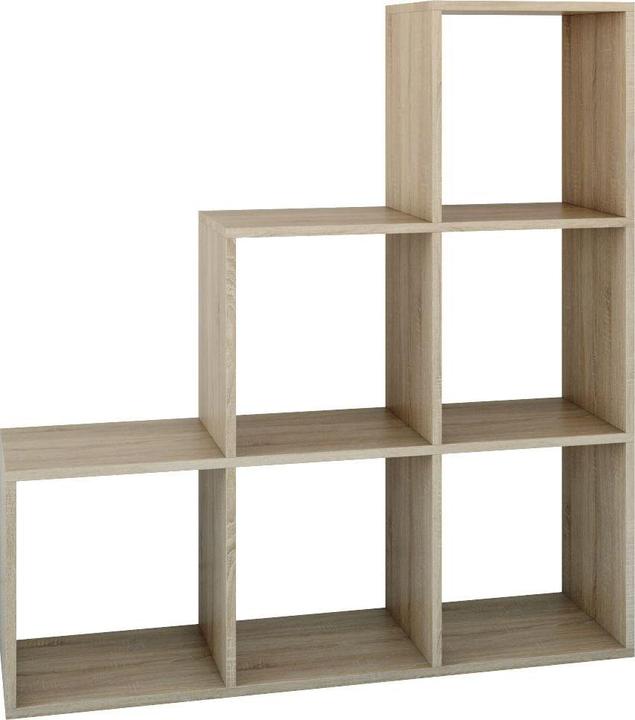 Actual product image Topeshop STEP SONOMA 3X3 bookshelf for living room (115 x 38 x 115 cm)