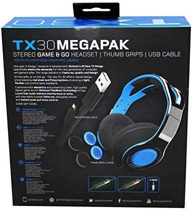 Actual product image Gioteck Headset TX30, Stereo 3.5mm Jack,1.3m PS4 Megapack