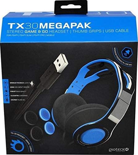 Actual product image Gioteck Headset TX30, Stereo 3.5mm Jack,1.3m PS4 Megapack