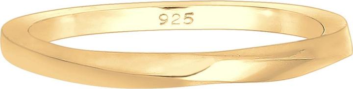 Actual product image Elli Ring Basic Band Ring Twisted Classic Trend 925 Silver (56, 925 Silver)