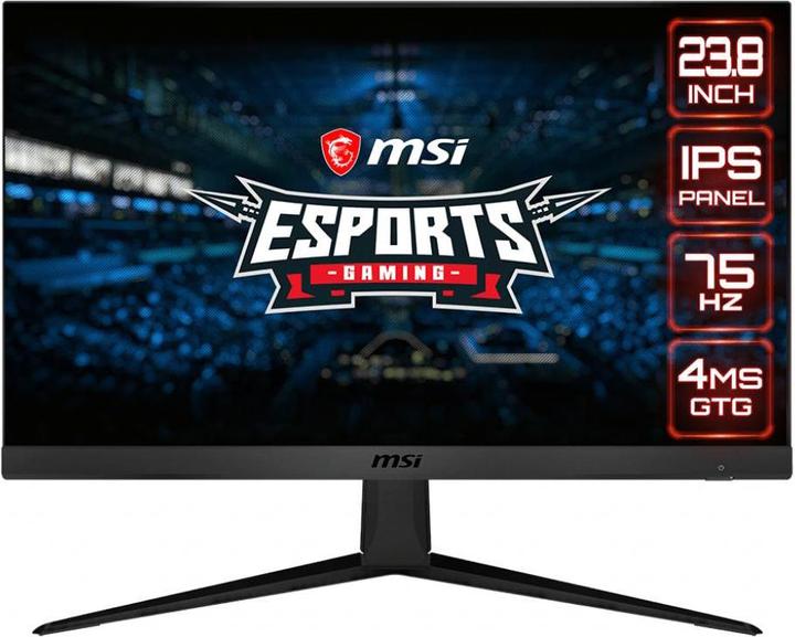 Produktbild MSI Optix G241V E2 23.8inch 1920x1080 IPS Flat 75Hz 1ms Black HDMI 1.4 DP 1 - Flachb (1920 x 1080 Pixel, 23.80")
