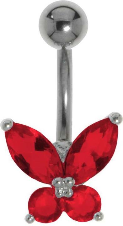 Produktbild Bijouteria Bauchpiercing (Kristall, Messing rhodiniert, Titan)