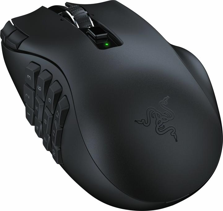 Image du produit Razer Naga V2 HyperSpeed pour le jeu, 2,4 GHz, Bluetooth, Sans fil, Noir (Sans fil)