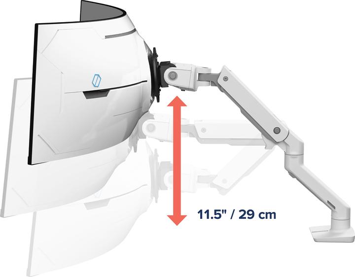 Produktbild Ergotron HX Arm With Very Heavy Duty Pivot Desk Mount White (Esstisch, 57")
