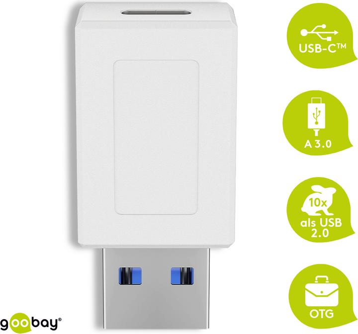 Actual product image Goobay USB A - USB C adapter (USB 3.0)