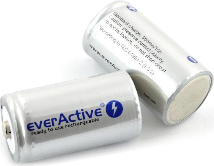 Produktbild Everactive Rechargeable batteries R20/D Ni-MH 5500 mAh ready to use - Batterie - Mono (D) (2 Stk., D, 5500 mAh)