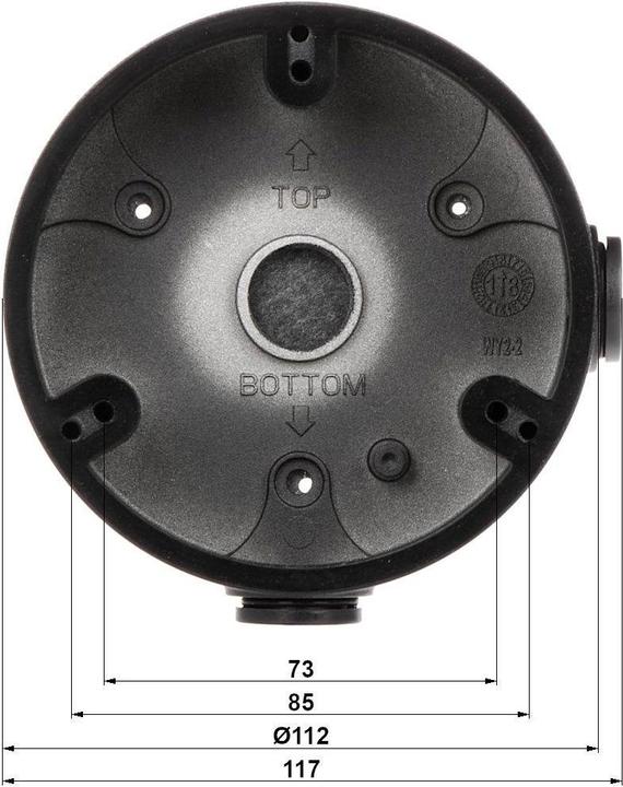 Produktbild Dahua Europe PFA136 security camera accessory Junction box (Montage-Kit)