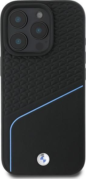 Actual product image BMW BMHMP16L23RDCLK iPhone 16 Pro 6.3" czarny/black hardcase Sign Leather Textured And Line MagSafe (Apple iPhone 16 Pro)