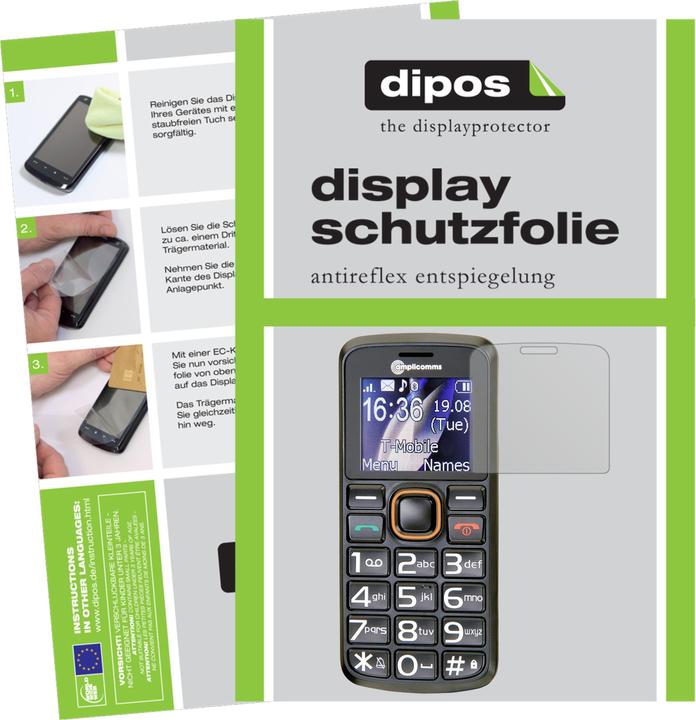 Produktbild Dipos Displayschutzfolie Antireflex (2 Stück, Amplicomms PowerTel M6300)
