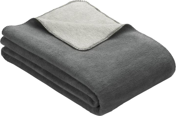 Ibena Uni Doublefac blanket Dublin 2340 anthracite/silver 150x200cm (150 x 200 cm)