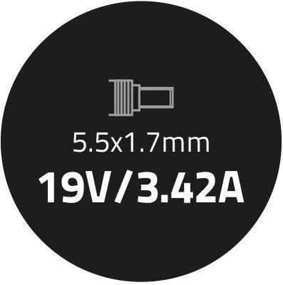Produktbild Qoltec 51115 Power adapter for ACER 65W| 19V| 5.5* 1.7| 3.42A|+ power (65 W)