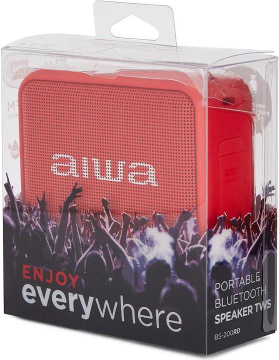 Image du produit Aiwa BS-200RD Haut-parleur portable Haut-parleur mono portable rouge 6 W (12 h, Fonctionnement sur batterie)