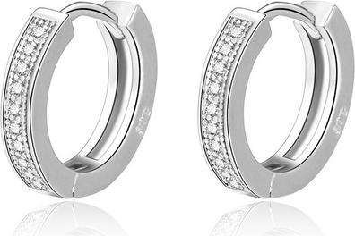 Beneto Elegant round earrings made of silver AGUC2237 (L) (Silber)