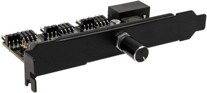 Lamptron CFP30 fan and RGB LED controller for PCI slot - black (3 Fan)