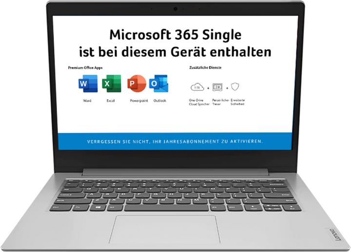 Produktbild Lenovo IdeaPad 1 (14", Intel Celeron N4020, 4 GB, 128 GB, DE)
